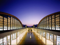 The porticos at night