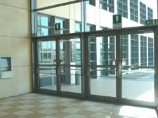 Push-plate doors